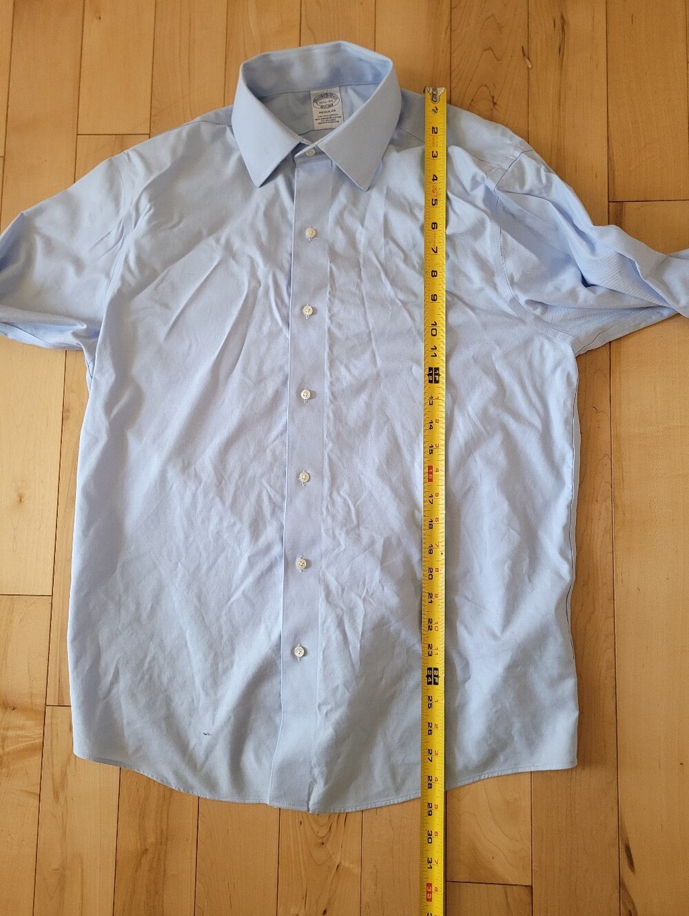 Brooks Brothers men's size 15.5 (medium) blue dress shirt - Picture 4 of 5